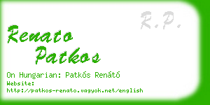 renato patkos business card
