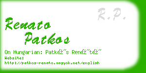renato patkos business card